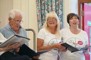 Brin Andrea and Nyree performing with the Intergenerational Choir - St Mary's Church School