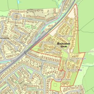 xclusion zone in Dinas Powys where Michael Cross can't enter